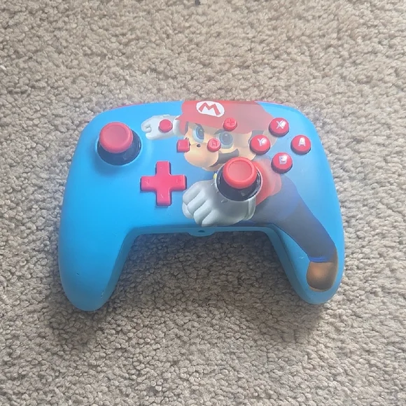 Blue Mario Themed Gaming Controller - Picture 1 of 1